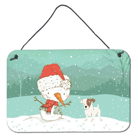 Carolines Treasures Jack Russell Terrier Snowman Christmas Wall or Door Hanging Prints CK2090DS812